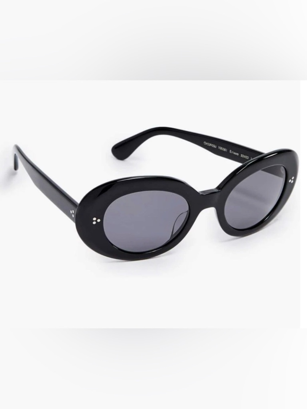 Oliver Peoples Erissa Black Oval Polarized Sunglasses